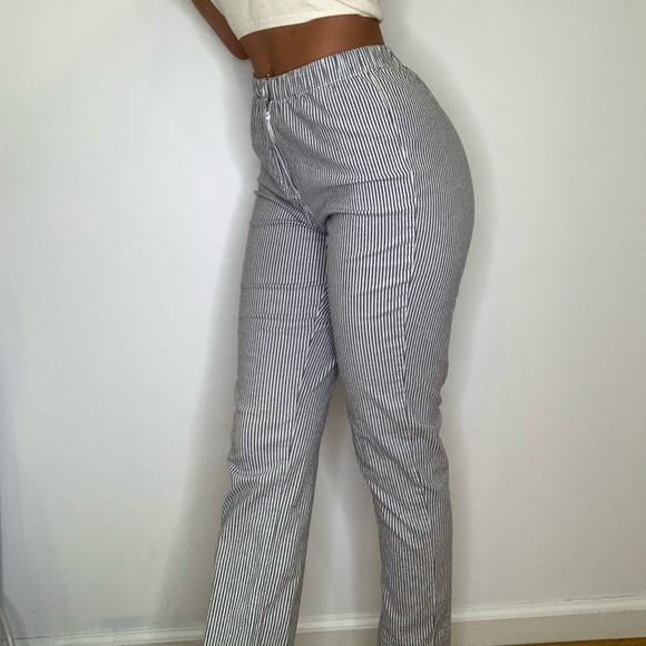 STRIPED BEACH ANKLE PANT - Picture 7 of 8